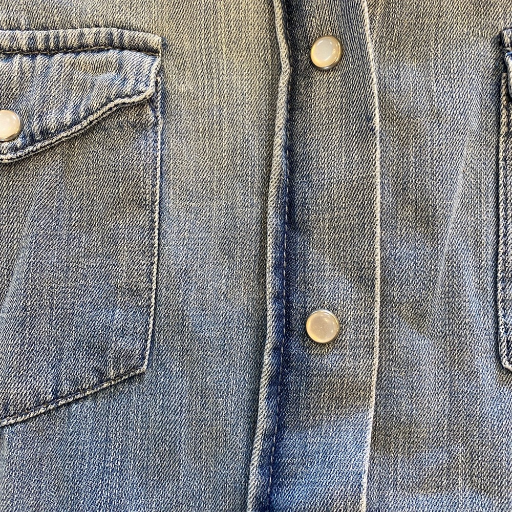 RtA Cybil Button Front Denim Shirt XXS XS M L - Picture 5 of 9